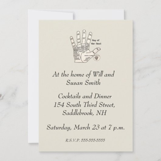 palmlezing palmistry fortuin kaart (Achterkant)