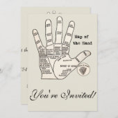  palmlezing palmistry fortuin kaart (Voorkant / Achterkant)