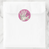  palmlezing palmistry fortuin ronde sticker (Tas)