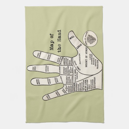  palmlezing palmistry fortuin theedoek (Verticaal)