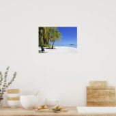 Palmlijnstrand Cookeilanden 3 Poster (Keuken)