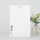 Palmpapierwaren - gepersonaliseerd briefpapier (Staand voorkant)