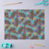 Palmparadijs Teal Tissuepapier (Craft)