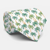 Palmpatroon Tropische Zomervibes Stropdas (Opgerold)