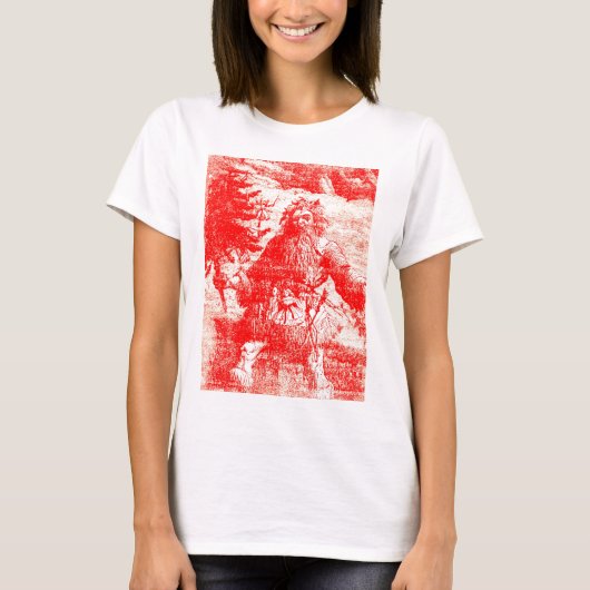 palmpatroon voor de kerstman t-shirt (Voorkant)