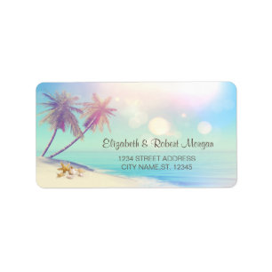 Palms Beach Schelpen Bruiloft Etiket
