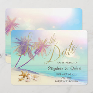 Palms Beach Seashells Trouw Save The Date
