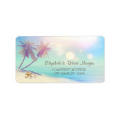 Palms Beach Seashells Weddenschap Etiket (Voorkant)