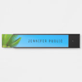 Palms Blue Sky Modern Natuur Sjabloon Deurbordje (Voorkant)