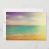 Palms coucher soleil plage nuptiale invitation dou (Dos)