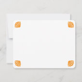 Palms & Dolphins Yellow & Orange Personalized Bedankkaart (Achterkant)