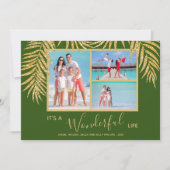 Palms-fotocollage kerstfeestkaartjes feestdagenkaart (Voorkant)