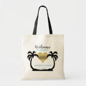 Palms Gold Heart Welcome Wedding Gift Canvas tas (Voorkant)