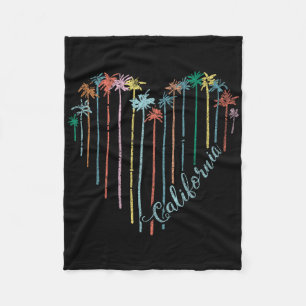 Palms Hart Californië Republiek Surfen Strand Vaca Fleece Deken