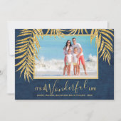 Palms-kerstfoto Feestdagenkaart (Voorkant)