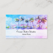 *~* Palms Ocean Seashell Beach Planner Travel Visitekaartje (Voorkant)