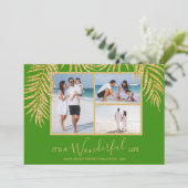 Palms Photo Collage Cartes de fin de année de Noël (Debout devant)