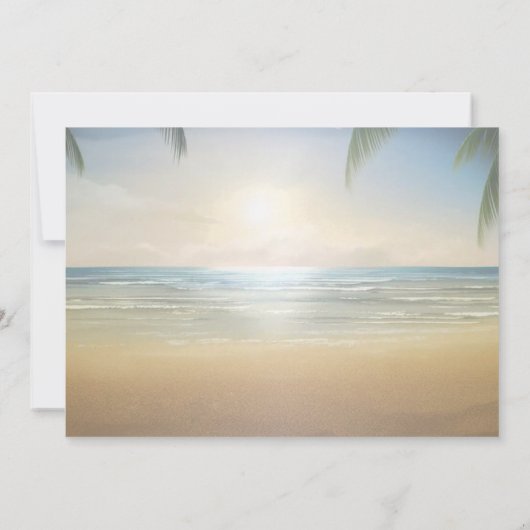 Palms Sunset Beach Invitation (Dos)