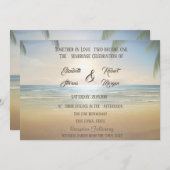 Palms Sunset Beach Invitation (Devant / Derrière)