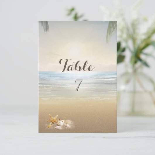 Palms Sunset Beach  Tafelkaart Kaart (Staand voorkant)