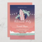 Palms Surfplank Uitnodiging tot pensioen (Voorkant / Achterkant)