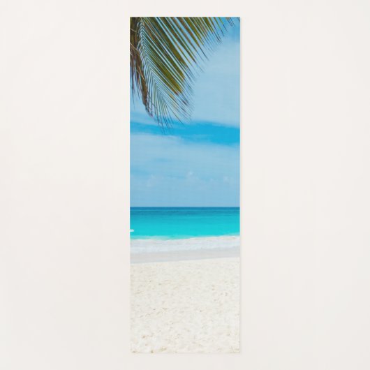 Palms Zee Sand Blue Sky Fitness Elegant Sjabloon Yogamat (Voorkant)