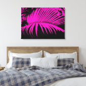 Palmschijfje hawaii canvas wrap afdruk (Insitu (Slaapkamer))