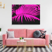 Palmschijfje hawaii canvas wrap afdruk (Insitu (Woonkamer))