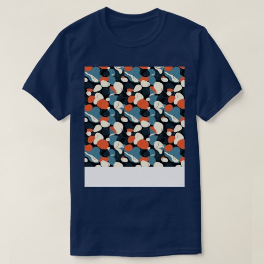 Palmstenen Naadloos Patroon Strand Pebble Edelstee T-shirt (Design voorkant)