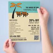 Palmstrand, looisalon Adverteren flyer (Hand)