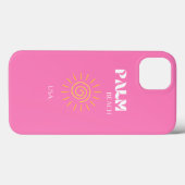Palmstrand, reiskunst, preppy, roze Case-Mate iPhone case (Achterkant (horizontaal))