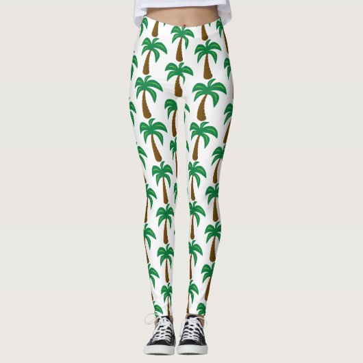 Palmstructuur - Aangepaste Leggings (Voorkant)