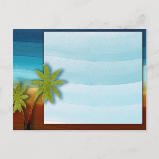 Palmstructuur / Beach thema bruiloft / evenement Briefkaart (Voorkant)