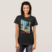  palmstructuur Costa Rica Retro T-shirt (Voorkant volledig)