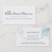 Palmstructuur plus Visitekaartjes (Voorkant / Achterkant)