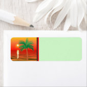 Palmstructuur Terug-adreslabel Etiket (Insitu)