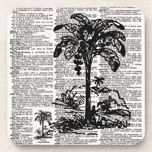 Palmstructuur Woordenboekkunst Drankjes Onderzetter (Voorkant)