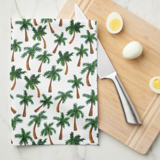 Palmstructuurafdrukken Theedoek (Quarter Fold)