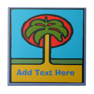 Palmstructuurbalk, stapel, voeg of bewerk tekstpro tegeltje