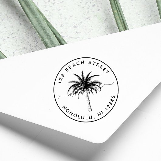 Palmstructuurnaam Ronde retouradres Zelfinktende Stempel