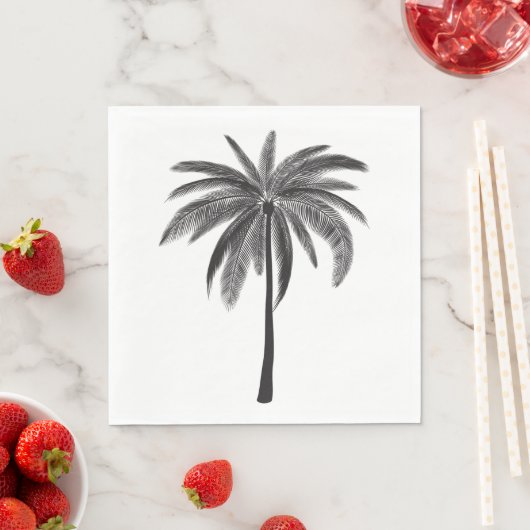 Palmstructuurpapier Napkin Servet (Insitu)