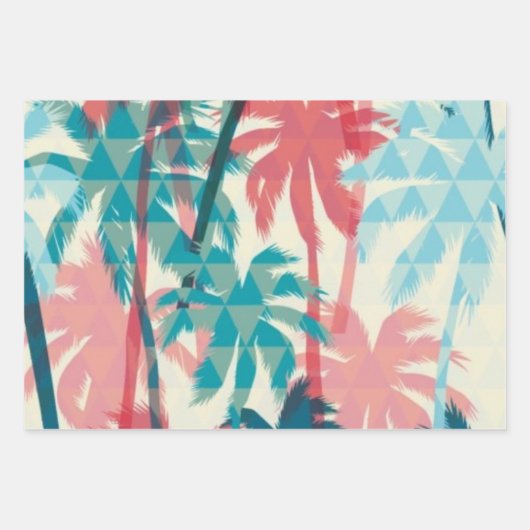 Palmstructuurpatroon Inpakpapier Vel (Voorkant)
