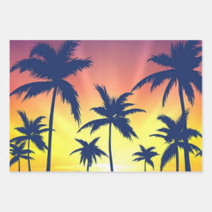 Palmstructuurpatroon Inpakpapier Vel