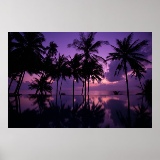 Palmstructuurreflectie Poster (Voorkant)