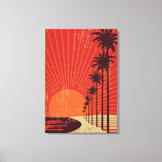 Palmstructuurrij Canvas Afdruk (Voorkant)