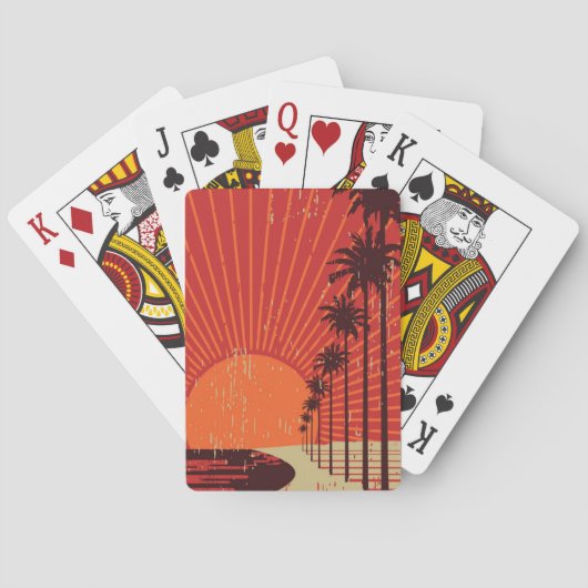 Palmstructuurrij Pokerkaarten (Achterkant)