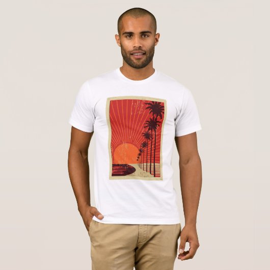 Palmstructuurrij T-shirt (Voorkant volledig)
