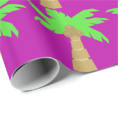 Palmstructuurroze omvulpapier cadeaupapier (Rol Hoek)