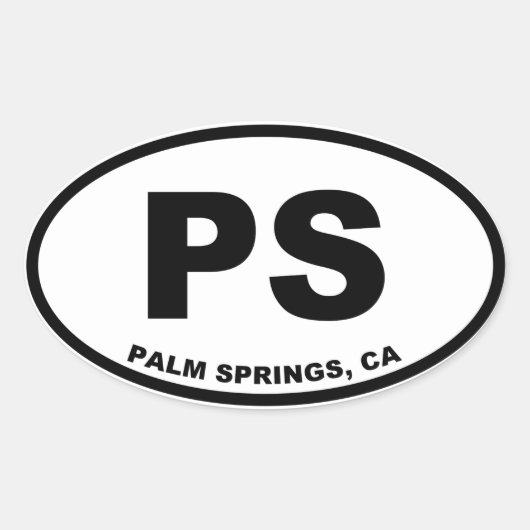 Palmveren PS Ovale Sticker (Voorkant)