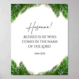 Palmzondag Christelijke kunst | Hosanna Johannes 1 Poster